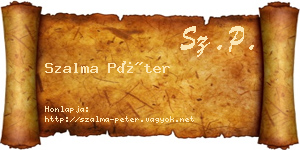 Szalma Péter névjegykártya